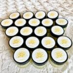 Golden Goddess Salve Made with organic ingredients: Sweet almond oil and beeswax from Volcano Hawaii. With organic essential oils of: Lavender, chamomile, neroli, rose geranium, bergamot. Organic herbs: lavender, chamomile, calendula.