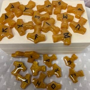 Gold Thor's Hammer Runes