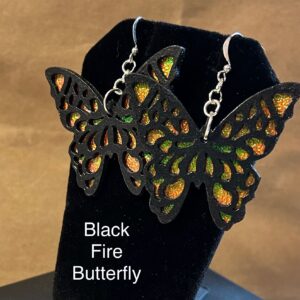 Faux Stained Glass Butterfly earrings